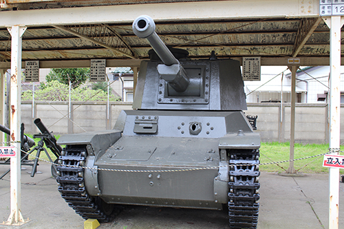 陸上自衛隊土浦駐屯地・武器学校での屋外展示の3式中戦車(国産)