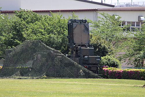 陸上自衛隊下志津駐屯地創設63周年記念行事「つつじ祭り」式典での高射学校のアトラクション・対空レーダー搭載車両。