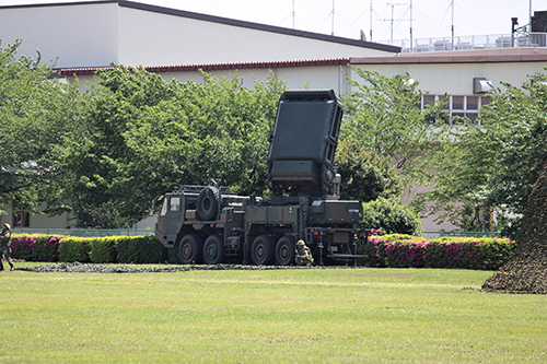 陸上自衛隊下志津駐屯地創設63周年記念行事「つつじ祭り」式典での高射学校のアトラクション・対空レーダー搭載車両。