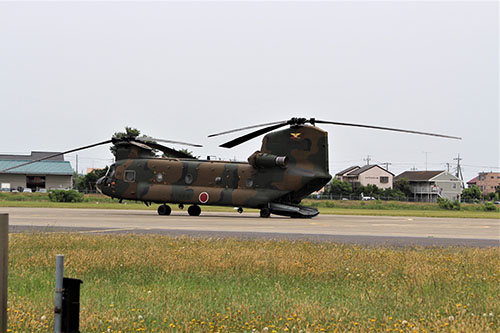 陸上自衛隊航空学校霞ヶ浦校のCH-47「チヌーク」